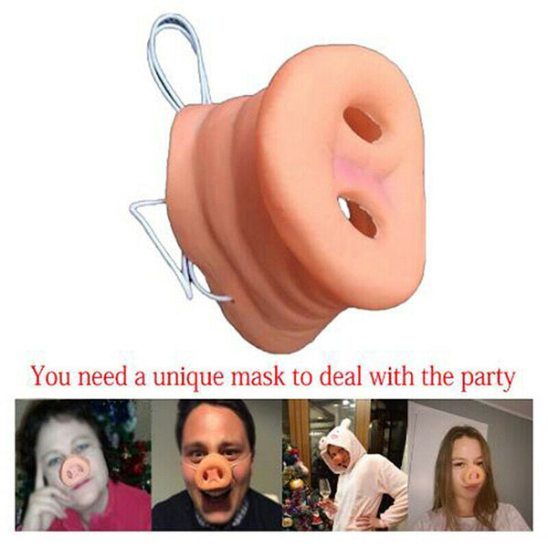 Cute Halloween Rubber Pig Nose Costume Snout Funny Tricks Themed Party MaskOZ