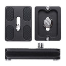 Quick Release Plate For Benro Tripod Ball Head Arca Swiss Compatible PU-50 Black