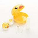 Cute Yellow Duck Contact Lenses Lens Case Holder Box Portable Travel Kit Set  LJ