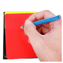 Soccor Referee Penalty Pencil Wallet Pad Yellow Red Card and Sports Noteboo S2V6