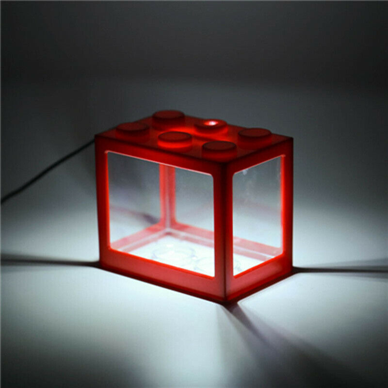 Mini Aquarium Usb Led Light Lamp Fish Tank Home Office Tea Table Decoration