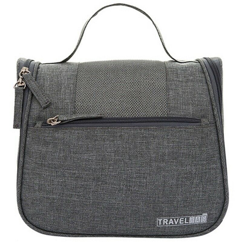 Gray Vanity Women Men Toilet Toiletry Kit Cosmetic Makeup Make Up Bag Case  W4Y1