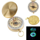 Brass Pocket Watch Style Navigation Compass Ring Keychain Outdoor Camping/Hiking