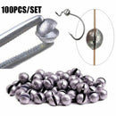100Pcs 0.5g Split Lead Shot Sinker Round Split Shot Dispenser Fishing Tackl