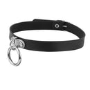 Chic Collar Punk Goth Charm O-Ring Choker Belt Necklace PU Leather Neck Ring