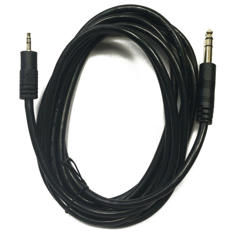 3.5mm Male to 1/4inch 6.35mm Stereo Male Plug Adapter Cable Mic Aux Cable-2 N2Y9