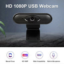 2MP USB Webcam with Built-in Mic Manual Focus 1080P HD PC TV Web Camera A