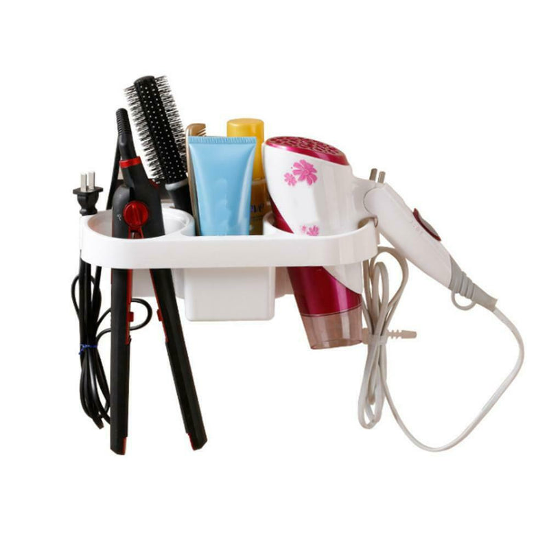 Hair Dryer Holder Rack Salon Styling Storage Straighteners Organizer Bathroom