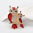 Bird Animal Rhinestone Brooch Badge Elegant Women Shirts Sweater Lapel Pins