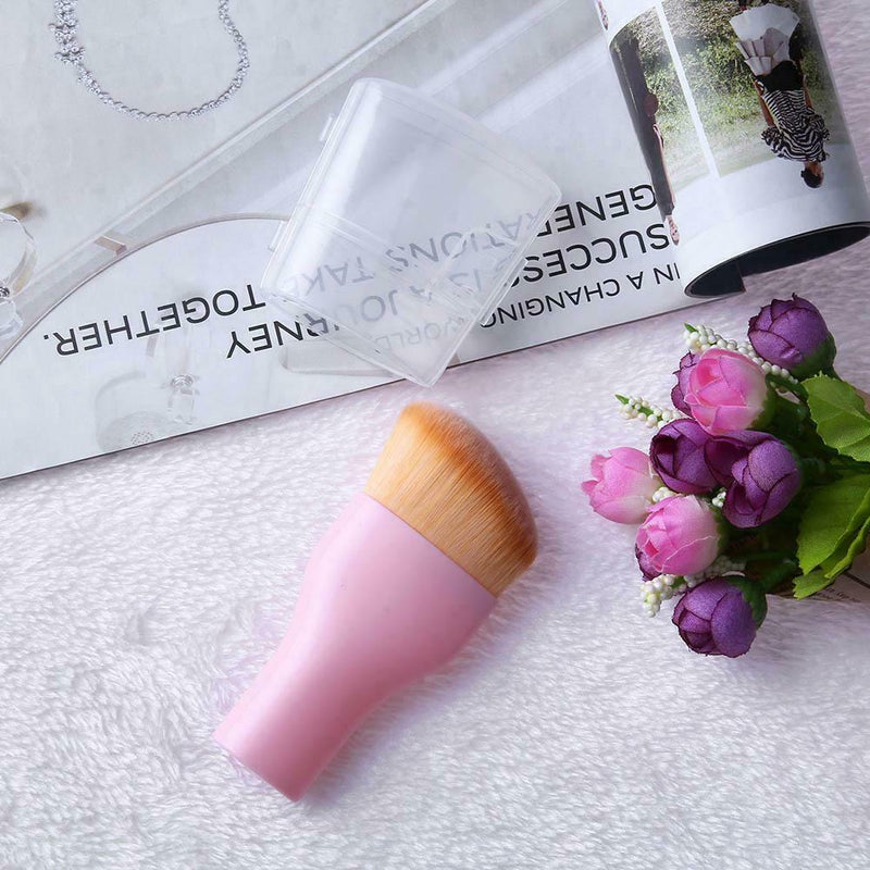 Professional Cosmetic Pink Makeup Tools Foundation Brush Standing Design