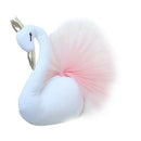 Elegant Swan Throw Pillow Ornament for Photography Props Wedding Decor Pink