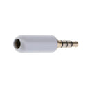 White+Blue 3.5mm 4 Pole Male Plug Socket Cable Connector Headsets Audio Jack