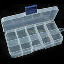 1x 10 Spools Clear False Nail Art Tips Empty Storage Organizer Container Box ME