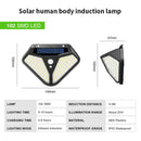102 LED Waterproof 3 Mode Garden 1500lm PIR Motion Sensor Solar Light (A) A