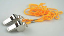 Stainless Steel Sport Game Referee Whistle Lanyard Emergency Loud Sound us.