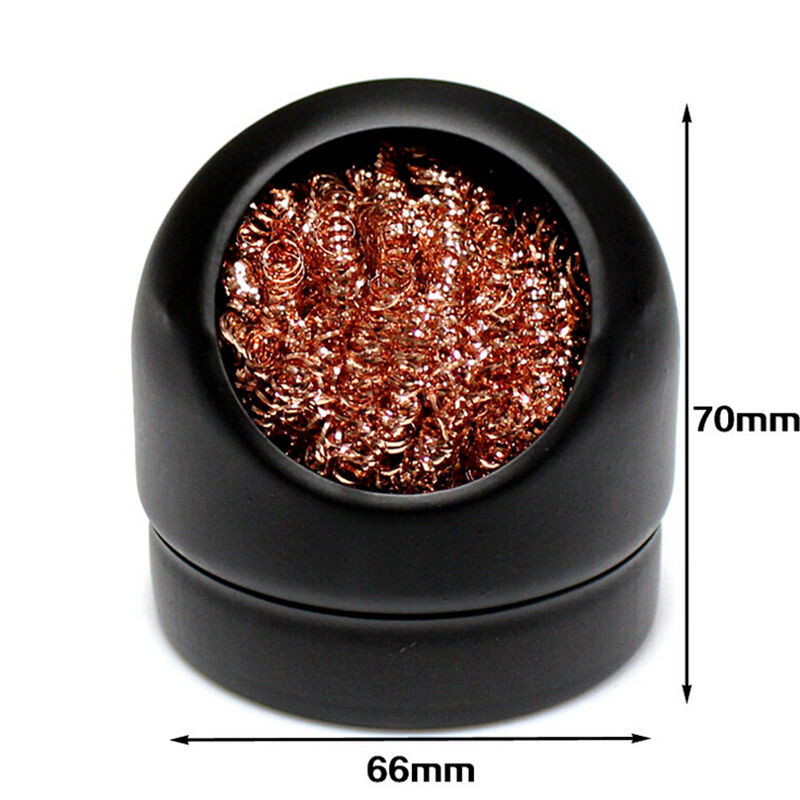 Non-toxic Soldering Solder Iron Tips Clean Cleaner Steel Wire With Stand Set  Gw