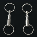 2 pieces Removable Double Keychains Iron nickel double detachable keychain  R8W1