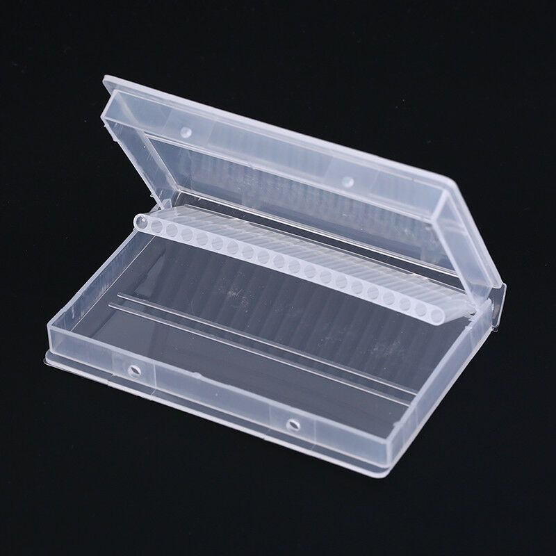 20 hol nail drill bit box plastic display stand container for 3/32" bits J Kw