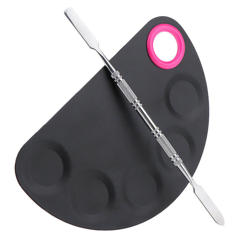Pro Makeup/Nail Art Pigment Mixing Color Foundation Palette With Spatula Kit