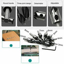 8Pcs Wood Plug Cutter,6Pcs 1/4 Inch Hex 5 Flute 90 Degree Countersink Drill