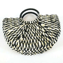 New Women round bucket semicircle straw bag handmade net color woven basket