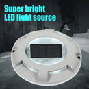 4LED Round Ground Light Waterproof Solar Underground Lamp (Cold White)
