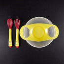 Baby Infants feeding Bowl With Sucker and Temperature Sensing Spoon Suction K7R7