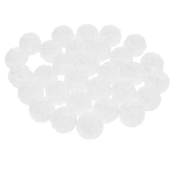30 Pcs White Filter Bio-Balls Filtration For Aquarium Fish Tank Water Clean