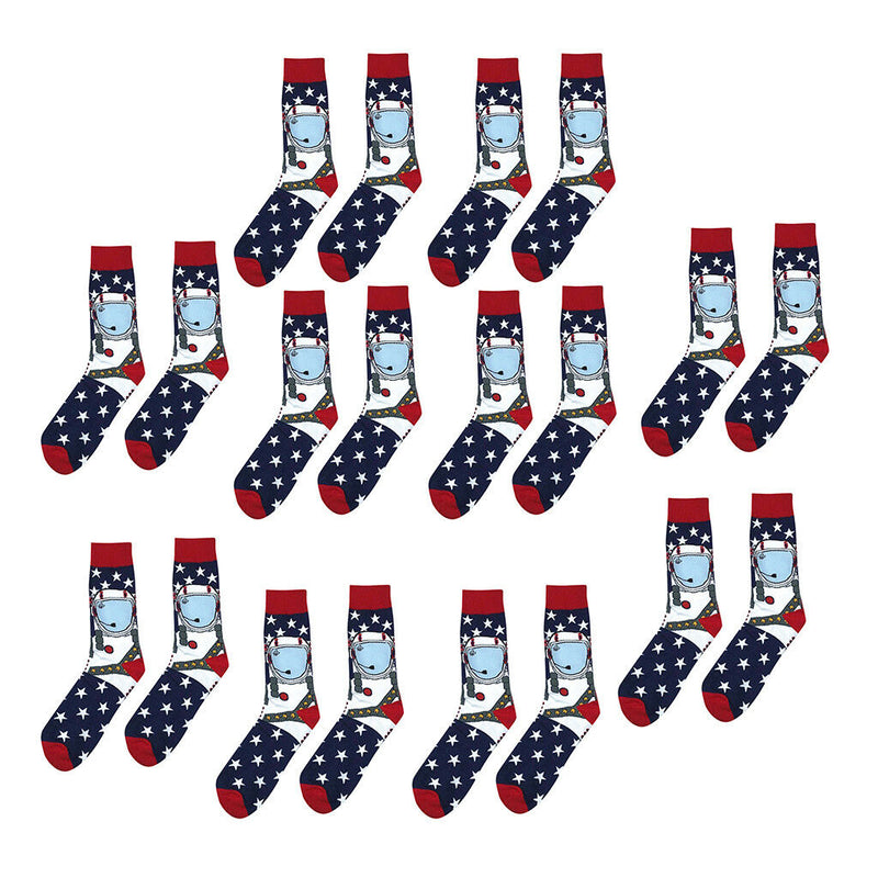 10x Mens Casual Cotton Stockings Breathable Crew Socks Bright Colors Hosiery