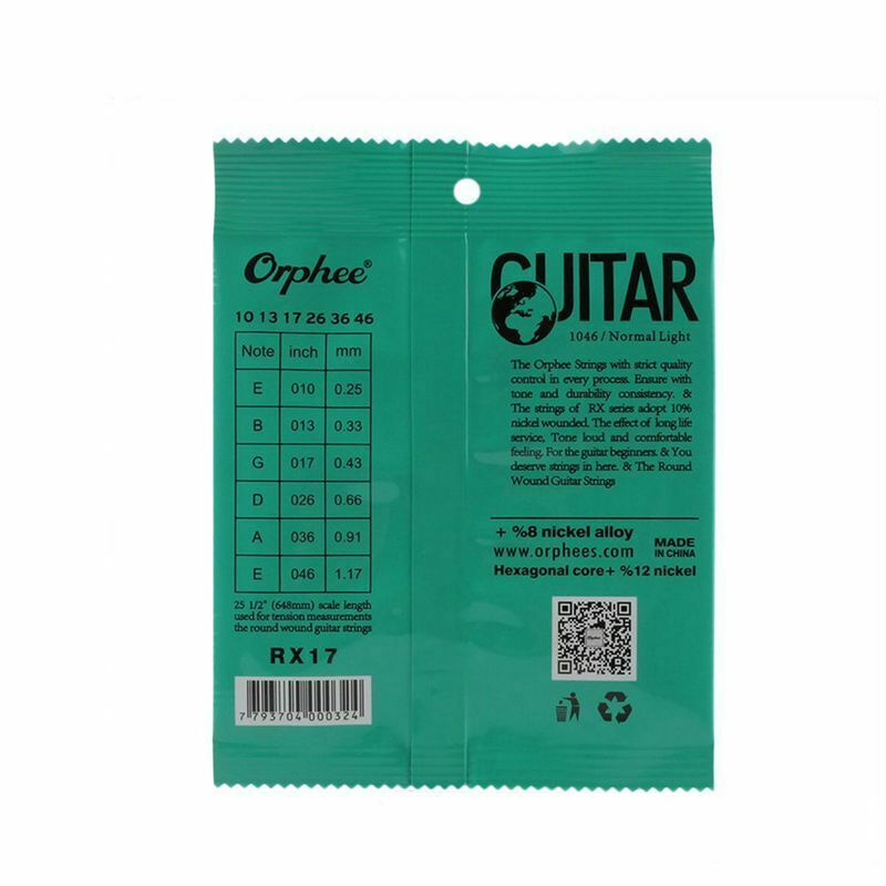 Orphee 6pcs/set Electric Guitar String Set Nickel Alloy String Super Light