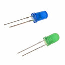 100x 5mm round LED electroluminescent diode 5 colors (20 each color) F3G1