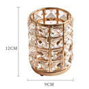 Crystal Makeup Brush Holder Pencil Collection Organizer Household golden L