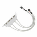 Dual Motherboard 9Pin Header to 4Port USB 2.0 Female Cable PCI Bracket