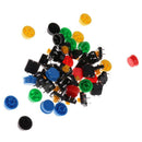 25pcs Tactile Push Button Touch Micro 12x12x7.3mm Round Keycap Assorted Kit