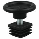 10 Sets 45mm Base Dia Adjustable Leveling Foot 25mmx25mm Square Tube Insert