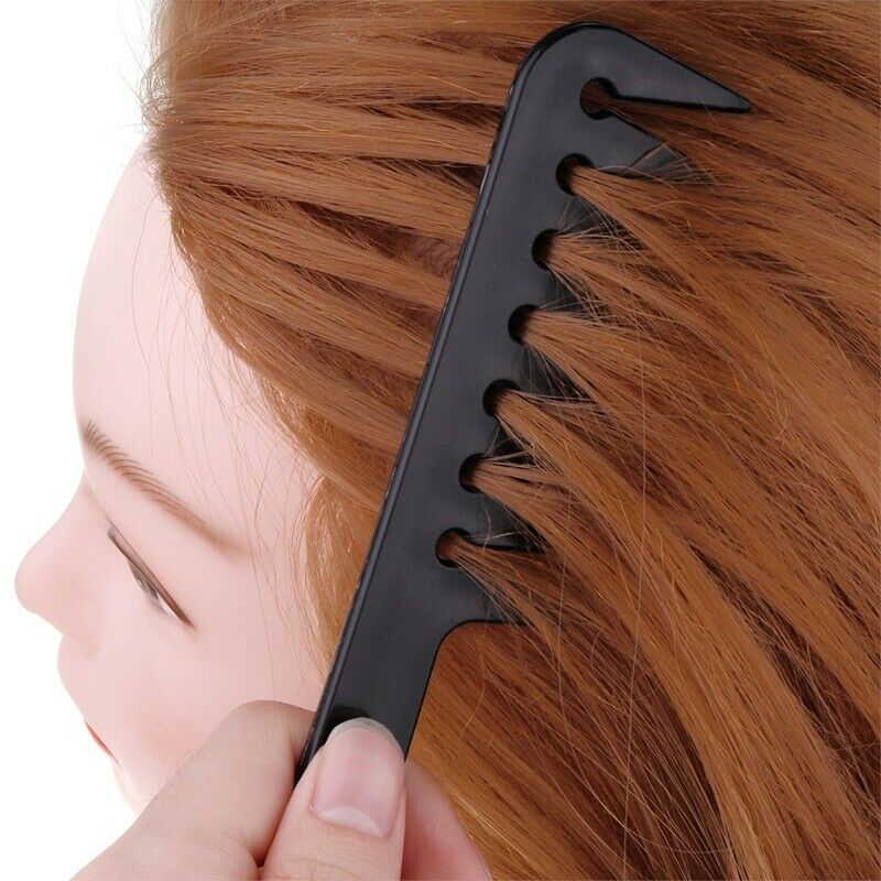 10Pcs Professional Wide Tooth Plastic Hair Brush Comb Anti-Static Wet Hair  J6W2