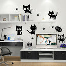 Removable Black Cats Vinyl Wall Art Stickers / Wall Decals / Wall Graphics