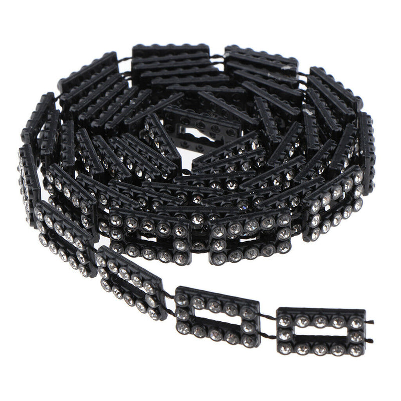 1 Yard 8mm Rectangle Rhinestone Chain Trim Applique DIY Crafts Accessories
