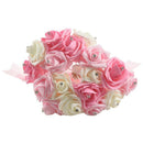 1 bundle(17 heads )Artificial Foam rose bouquet for Wedding Party Decor Lig U6F1