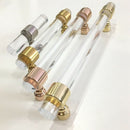Acrylic Door Handle Spindle Rod Bar Pull Knob Cabinet Knob Brushed 192mm