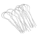 10 Pieces Metal White K Tone U Shaped Hair Pins Hair Style Hair Pins Wave Style