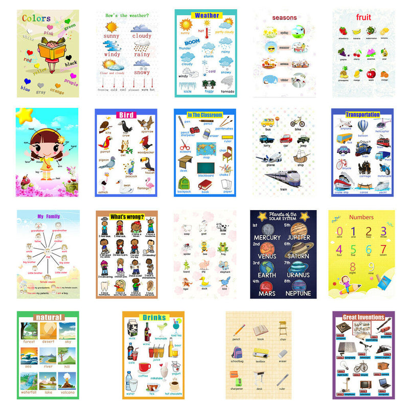 Number~Kids Fun Early Learning Educational Preschool Poster Charts