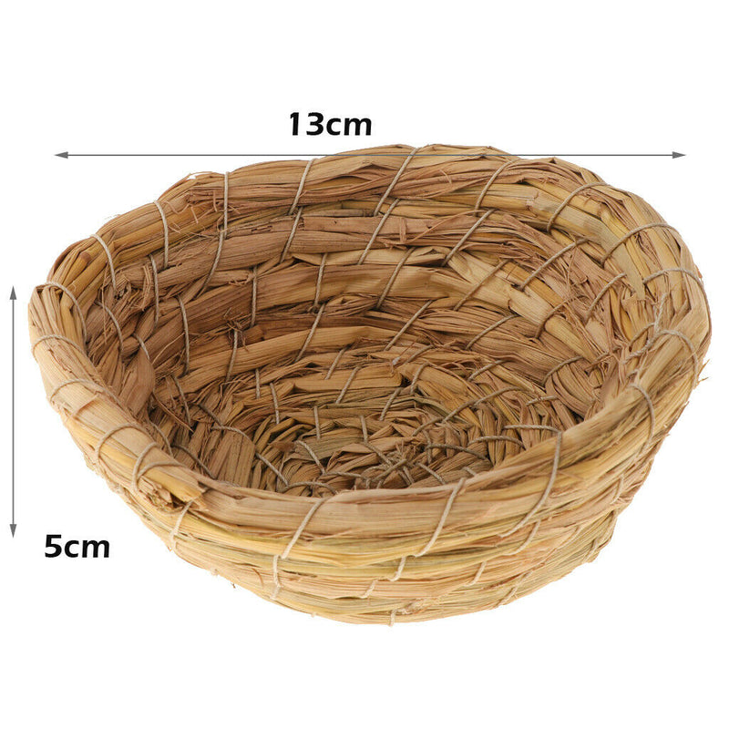 Woven Straw Bird Nest Cage Birdhouse/Bed House for Parrot Pigeon Unbranded
