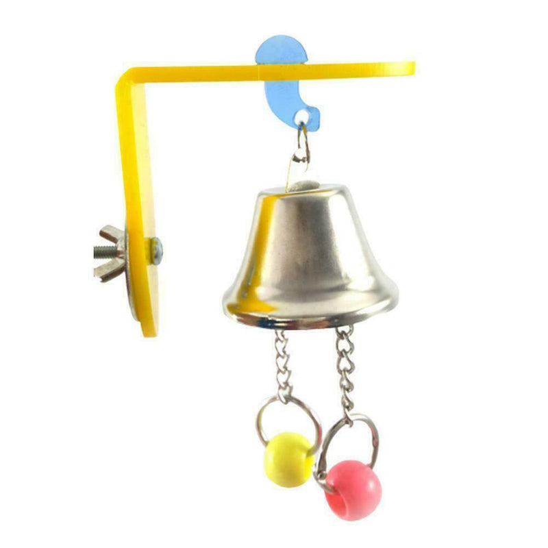 Pet Parrot Bird Bites Climb Chew Bell Toys Swing Cage Cockatiel Parakeet Ha V2E8
