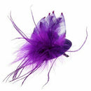 barrette mini hat feather gauze purple woman decor hairdressing R5L5