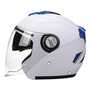 Flip Up Motorcycle Helmets Dual Visor Sun Shield Full Face Helmet White