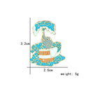 Elephant Brooch Metal Cute Cartoon Drop Oil Enamel Pin Backpack Badge Gifts
