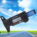 Digital LCD Tyre Tire Tread Depth Gauge 0-25.4mm Metric / Inch Black
