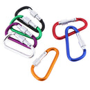 2pcs Random Aluminum Carabiner D-Ring Key Chain Clip Outdoor Hook Buc OZ