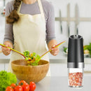 Premium Gravity Electric Salt and Pepper Grinder Set of 2 Battery Powered S